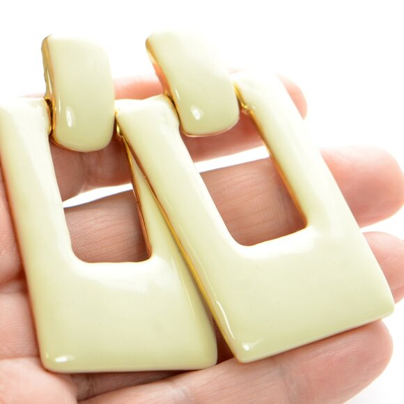 Jennifer Behr Bronte Enamel Clip-on Drop Earrings - Picture 3 of 6